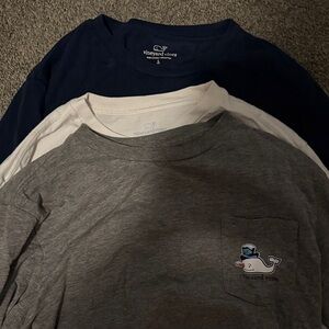 Vineyard Vines Kids Long Sleeve Tees - Navy, White, Gray